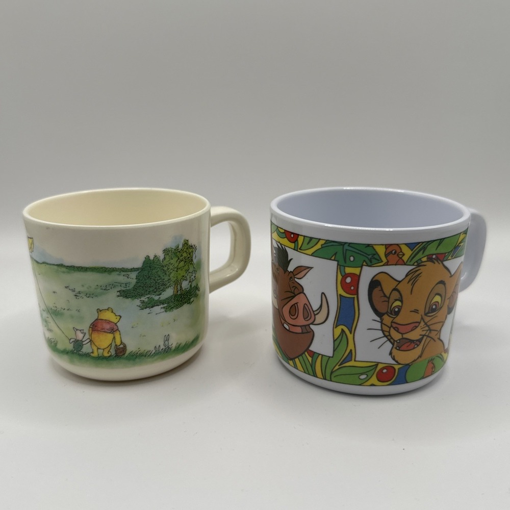 Disney Mug Sets Winnie the Pooh and Lion King Plastic Mug sets